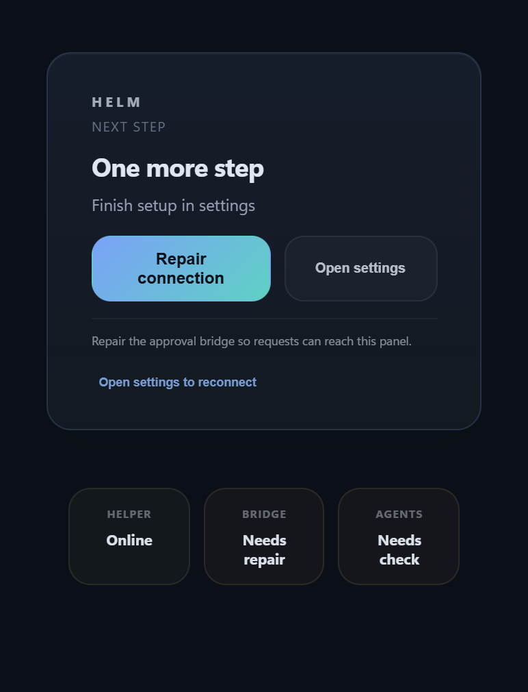 helm home idle screenshot